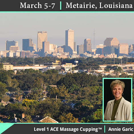 Level 1 ACE Massage Cupping Workshop – March 5-7 in Metairie, Louisiana